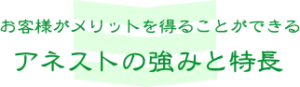 アネストの強み