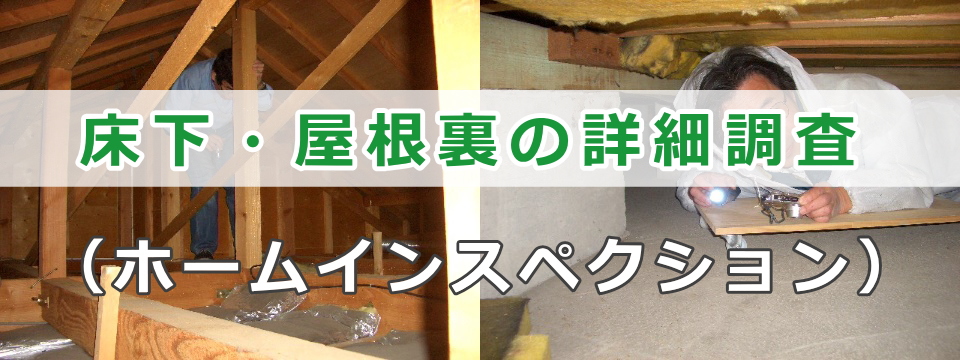 床下・屋根裏の詳細調査